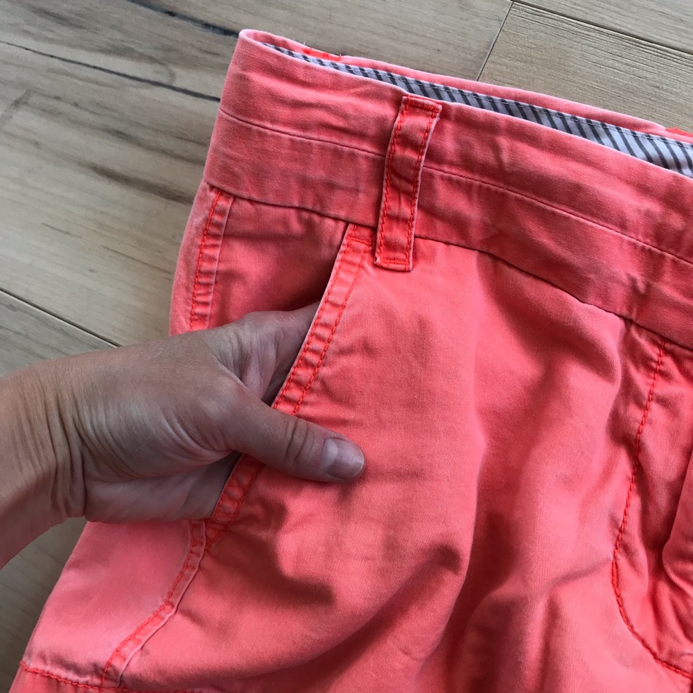 J. Crew Neon Orange Chino Shorts - Picture 5 of 7
